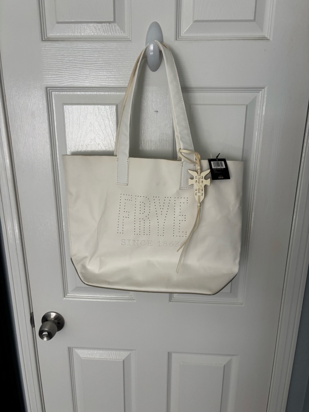 NWT- Frye Carson Perforated Logo Leather Tote Weekender